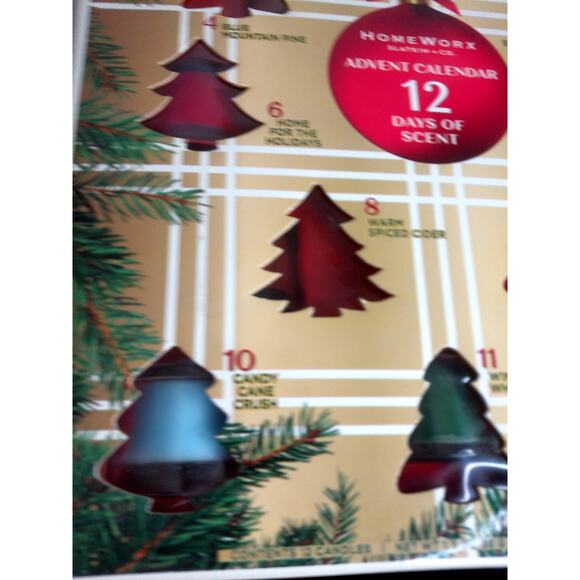 Slatkin Co HomeWorx Votive Size Candle Holiday Advent Calendar 12 Days of Scent - Picture 2 of 7